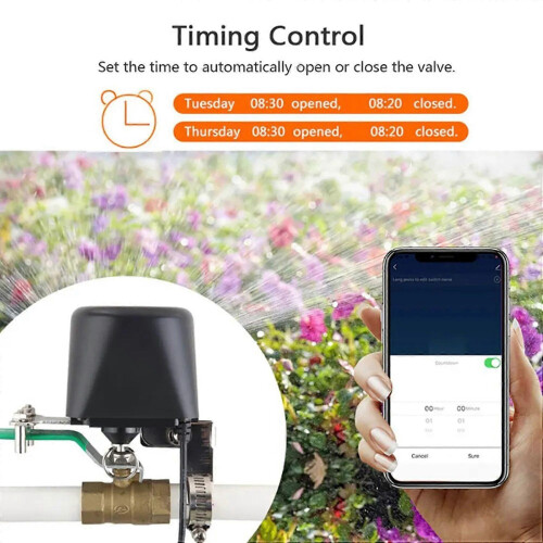 Tuya Smart WiFi Valve Controller compatibile con spegnimento automatico di acqua e gas, Alexa e Google Home 2