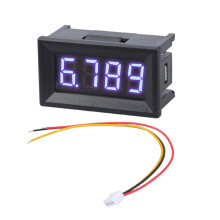 LED-es digitális voltmérő, 0-100V, 4 számjegyű, 3 vezetékes