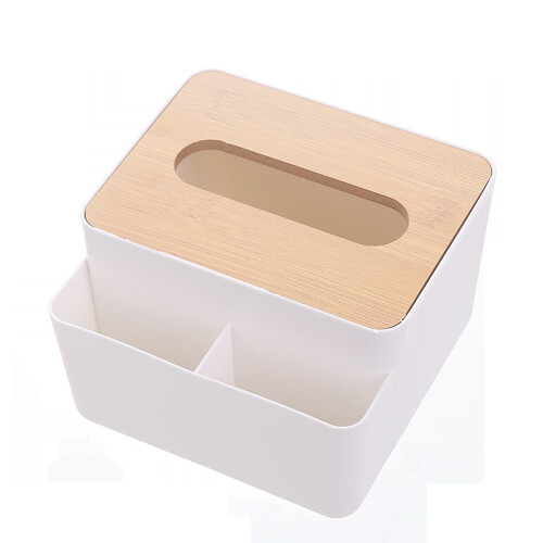 Couvercle rectangulaire en bois pour boîte à mouchoirs (1 pièce) 1