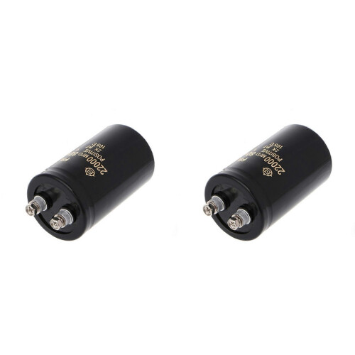 2X 2200UF/80V High Capacity Bolt Type Electrolytic Capacitor 50x80mm