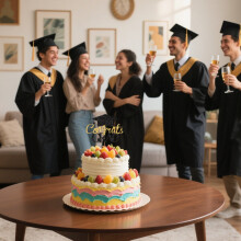 Graduation Cake Toppers Paper Decorations 12pcs