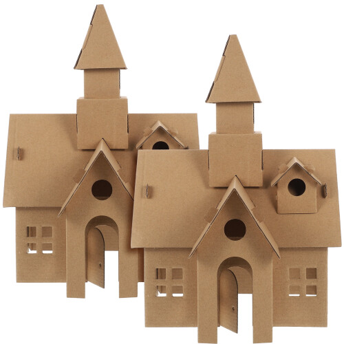 Miniature Paper Castle DIY Kit 2 Pieces 2