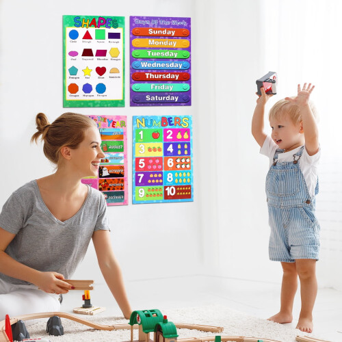 Ensemble de 10 affiches murales éducatives pour enfants 2