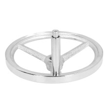 22x250mm 3 Spoke Metal Handwheel with Revolving Handle for Lathe Machines