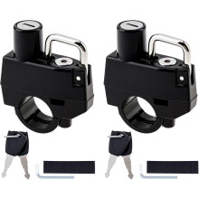 Windance 2 Pack Motorcycle Helmet Lock Helmet Holder Hook for 7/8 22mm Handlebar Anti Theft Security Lock for Motorbike Bike Frame Tube Bumper Luggage