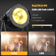 Erreyht 100W COB Par Light Cold/Warm White Stage Light, LED Par Spotlight with DMX512/ Master-Slave, Strobe Spotlight for DJ, Disco, Photography, Bir