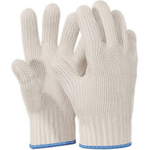Heat Resistant Oven Gloves with Fingers, Cotton Kitchen Mitts, Double Oven Holders, White, 1 Pair