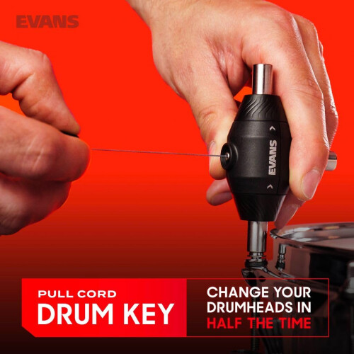 Evans Pull Cord Drum Key - Fully Mechanical Three Head Drum Key 1
