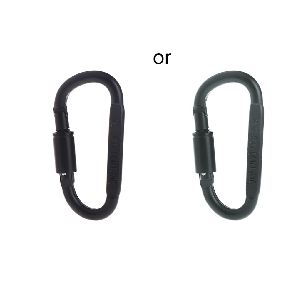 D-Shaped Twist-Lock Carabiner Â Aluminum Alloy, 8 Cm 9058772250513