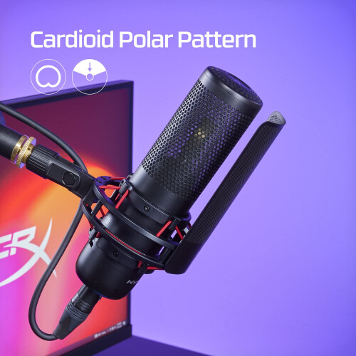 HyperX HyperX 699Z0AA ProCast – Large Diaphragm Condenser Mic, XLR Connection, Black 1