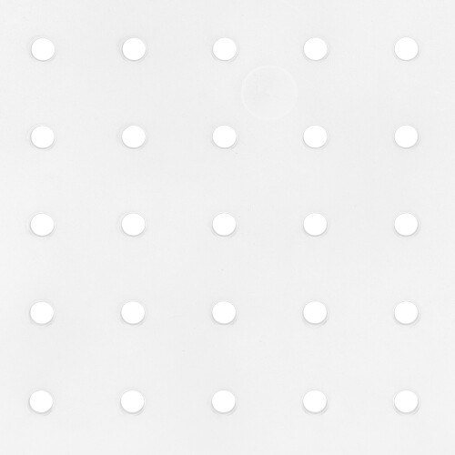 Panneau perforé mural en plastique blanc 25 x 25 cm 1