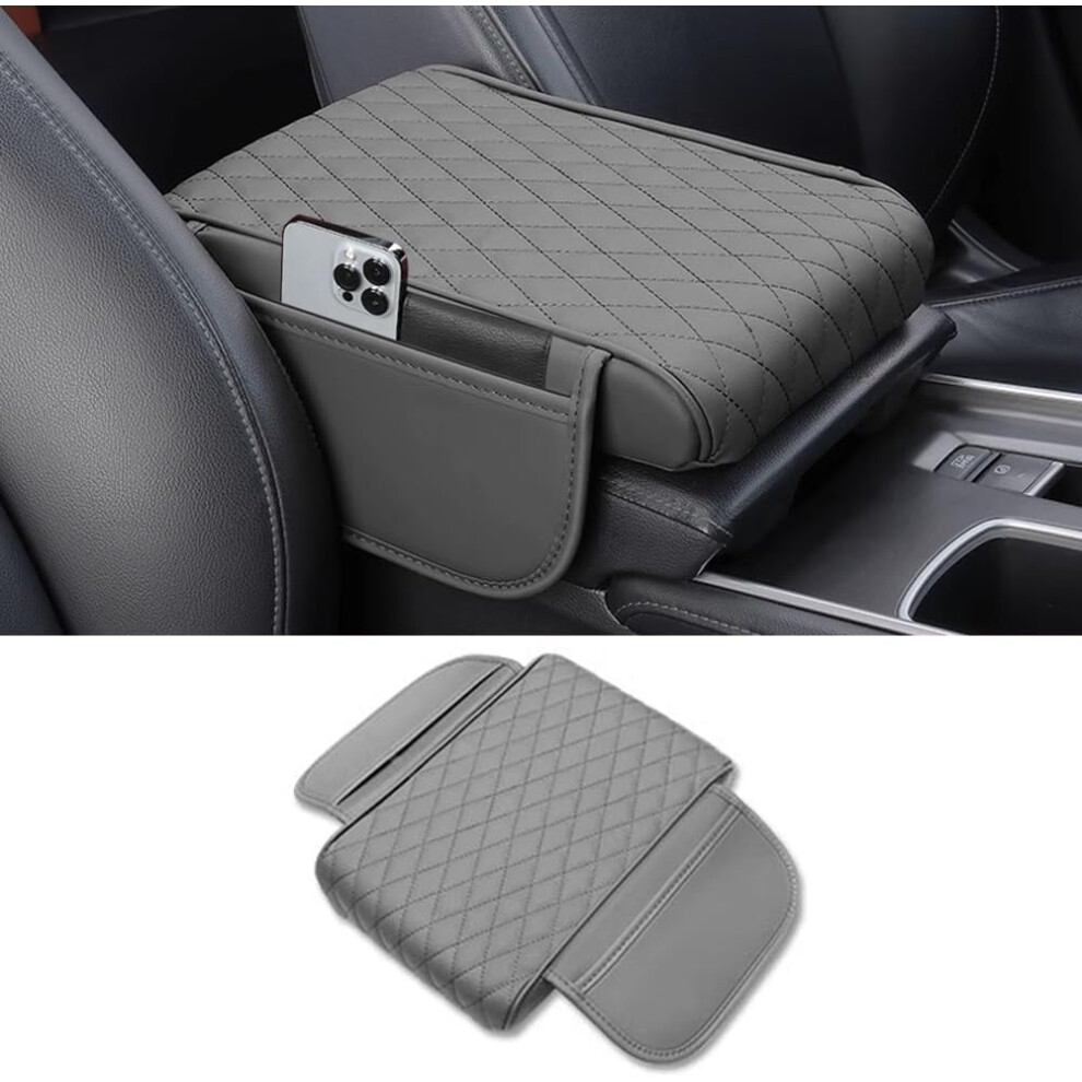 Leather Car Center Console Armrest Cover With Memory Foam 9058772250674