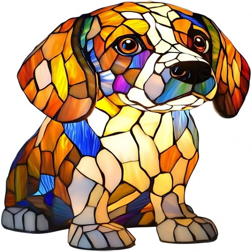 Lampada da tavolo a LED Beagle Night Light – Resina colorata 1