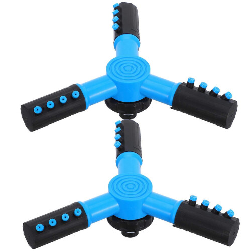 Automatic Rotating Sprinkler, 2Pcs Blue ABS Lawn Watering Tool with Adjustable Head for Garden Irrigation 2