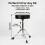 RockJam Adjustable Drum Throne Stool, Padded Swivel Seat for Acoustic 2