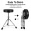 RockJam Adjustable Drum Throne Stool, Padded Swivel Seat for Acoustic 6