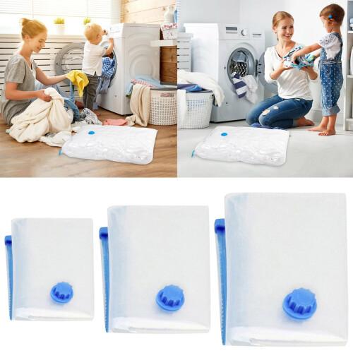 Sacs de rangement sous vide – Transparents, peu encombrants, 1
