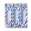 Blue Glitter Candy Cane Ornaments Plastic 6 Pcs 2