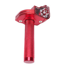 Roter CNC-Aluminium-Gasgriff für 7/8-Zoll- bzw. 22-mm-Lenker KLX/CRF