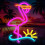 Letreiro de LED Neon Flamingo Ajustável com Alimentação USB 2
