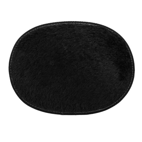Fluffy ovalt teppe, sklisikkert polyester soveromsmatte,