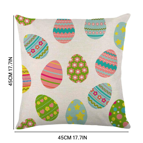 Ensemble de housses de coussin de Pâques en lin 45 x 45 cm 2
