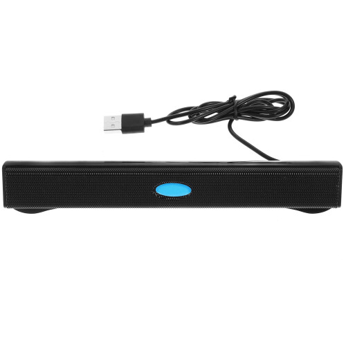 Μπάρα ήχου USB σε μαύρο χρώμα Στερεοφωνικός ήχος 360 για υπολογιστή