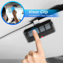 Universel garageportfjernbetjening med 3 knapper og Security+ 2.0