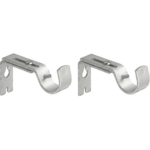 2 Pcs Adjustable Wall Bracket for Curtain Rod, 9-12cm, Black, 20kg Load Capacity 2