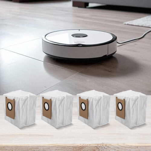 Pacote com 4 sacos de pó para aspirador robô eufy, compatíveis com os modelos E20, E25 e E28. 1