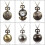 Vintage Steampunk Pallo Taskukello Metalliketjulla 1
