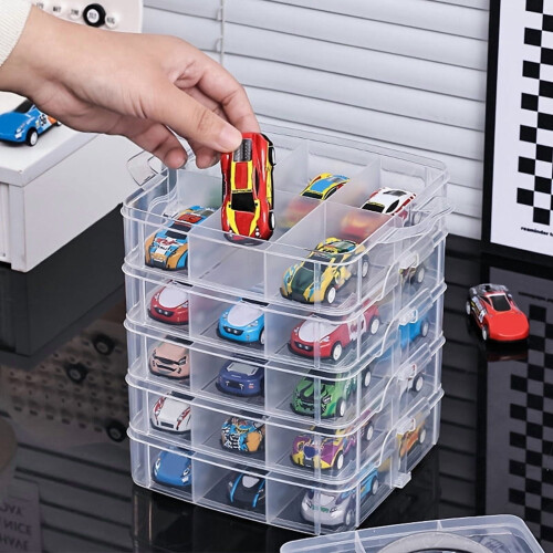 Caja de almacenamiento de juguetes rectangular transparente PP1pc 2