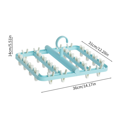 Étendoir à linge avec 24 pinces – Plastique, pliable 2