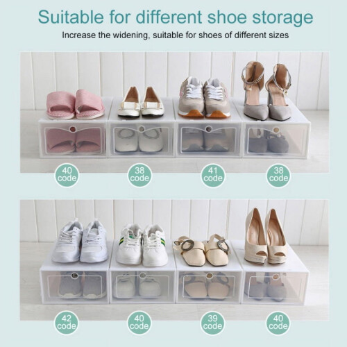 Boîte de rangement à chaussures transparente en PP – Taille moyenne 2