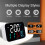 WLAN-Uhr Thermometer 3xAAA Großes Display Weiß 7