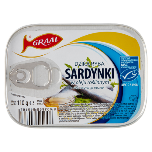 GRAAL Sardynki w oleju roślinnym 110g