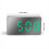 Relógio digital LED com visor de temperatura verde 2