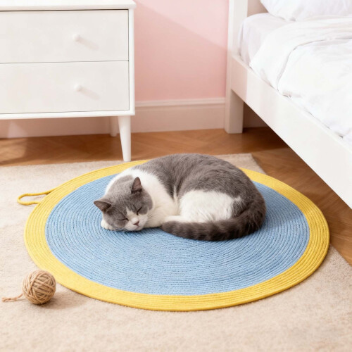 Tapis pour chat en corde de coton réversible et lavable 1