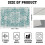 Sets de table bohèmes en lin gris turquoise, lot de 6 4