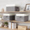 Paniers de rangement pour linge avec couvercles, lot de 3, pliables 4