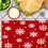 Sets de table en lin à motif flocon de neige rouge, lot de 4 3