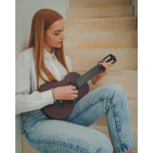 Yamaha Acoustic Guitalele, GL1 - A hybrid between guitar and ukulele (70 cm) with 6 Nylon Strings and Fitted Yamaha Gigbag - Tobacco Brown Sunburst