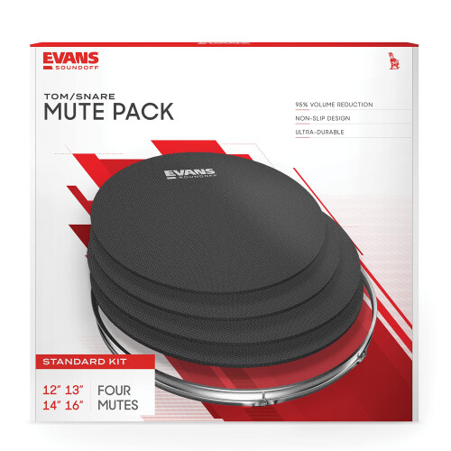Evans SO-2346 SoundOff Standard Drum, Mute Pack, Black 1
