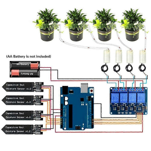 Automatic Irrigation System Kit with Soil Moisture Sensor & Water Pump for DIY Garden Greenhouse 2