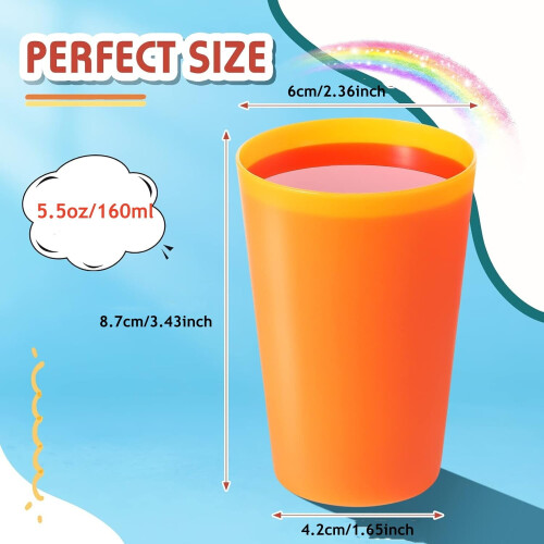 Barneplastkopper 5,5 oz stablebare gjenbrukbare 24 stk 2