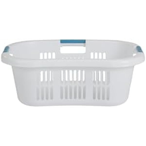 Witte plastic wasmand 17,75 x 9,38 x 25,75 inch 1