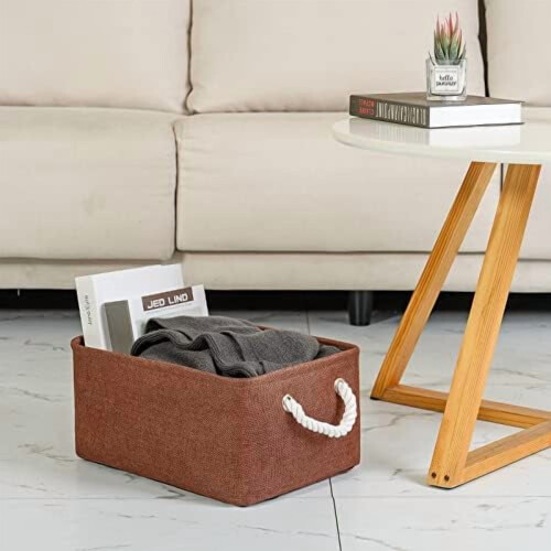 Bac de rangement rectangulaire en tissu 20L 1