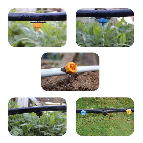 Pressure Compensating Drip Emitters 1 GPH Adjustable Irrigation Drippers for Pipes Pots Plants 1