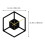 Horloge murale hexagonale en acrylique noir 2