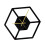Horloge murale hexagonale en acrylique noir 4